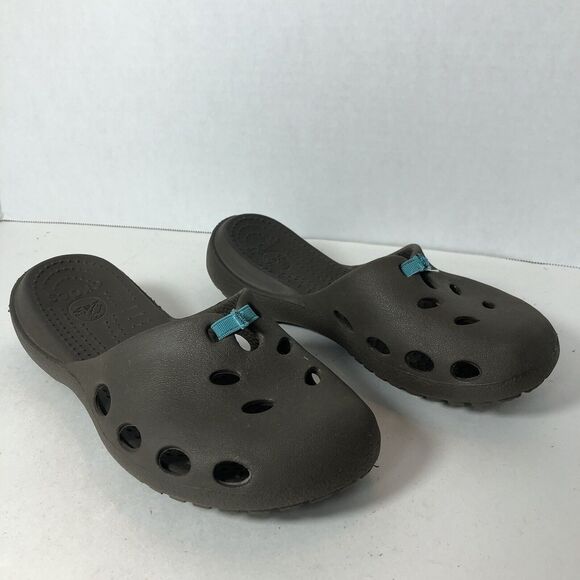 Crocs Sandals Slides Womens Size‎ 7 Brown Slip On F3 - Picture 1 of 13